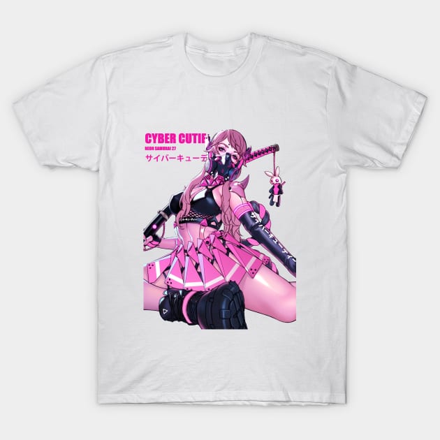 Neon Samurai 27 T-Shirt by Pan_Ren_Wei